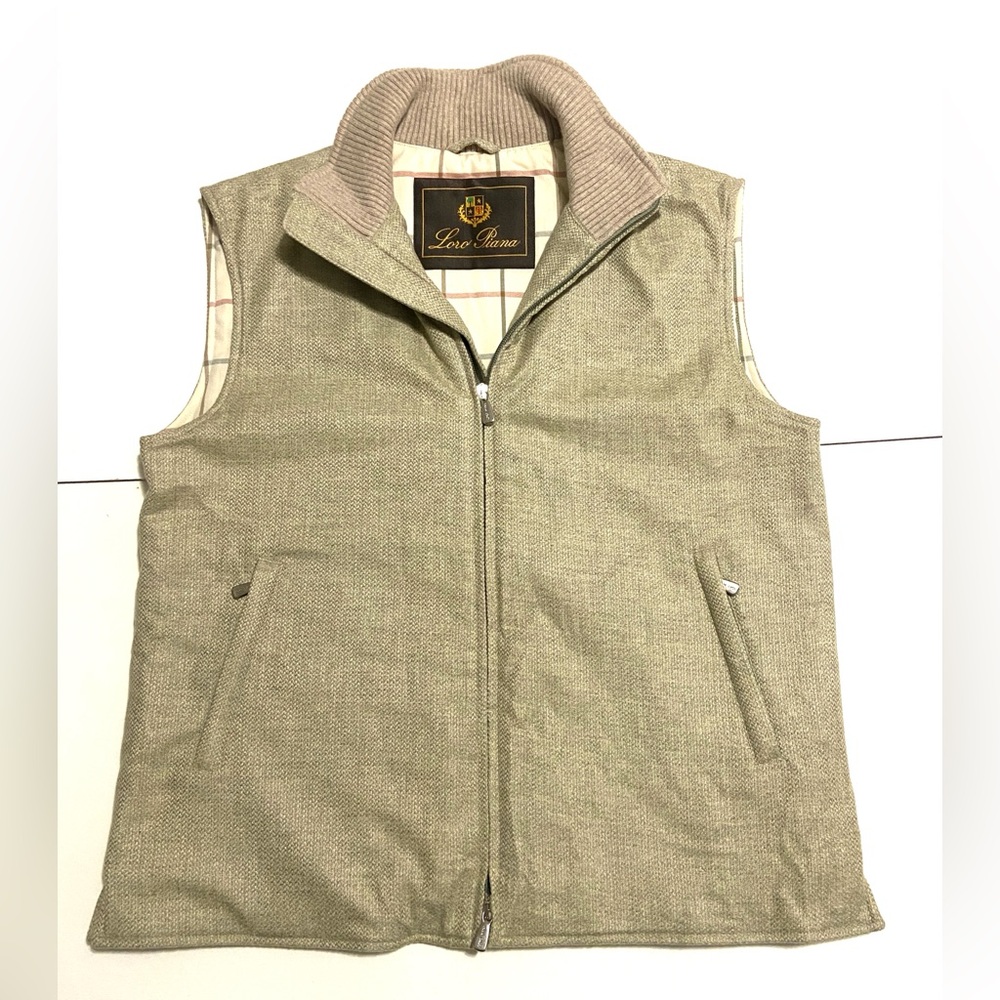 Loro Piana cashmere storm system Tan Vest